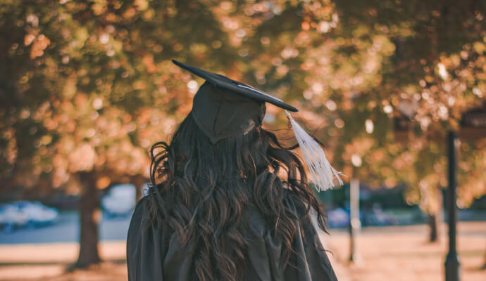 woman health and wellness grad student